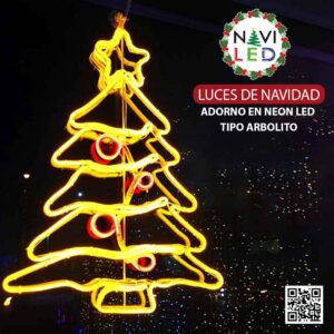Adorno Navideño En Neon LED P/Exterior Tipo Arbolito